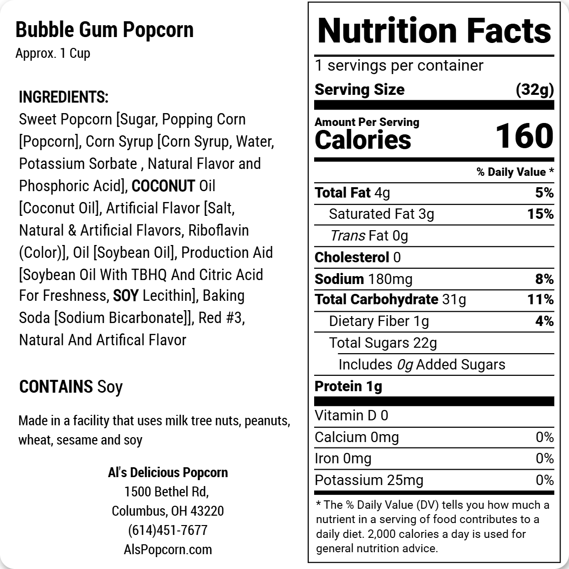 Bubble Gum Popcorn