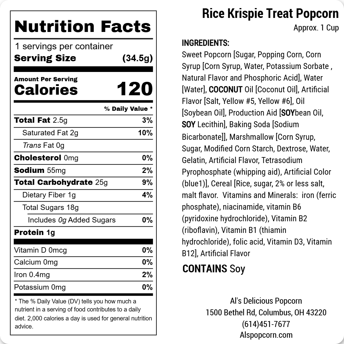 Rice Krispie Treat Popcorn