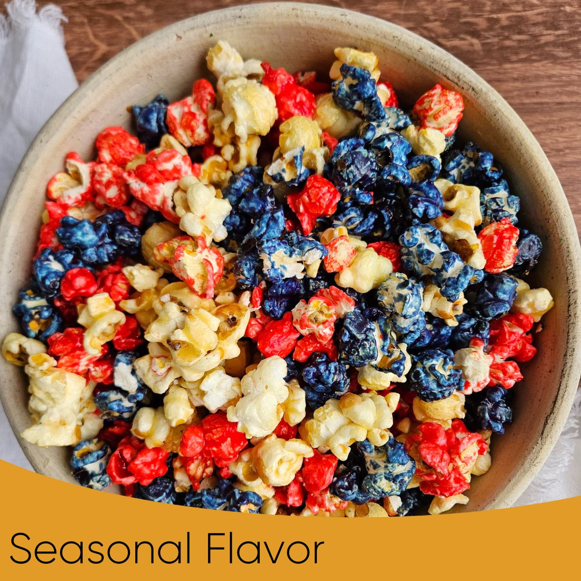 Vanilla Butternut Popcorn - Fourth of July Mix