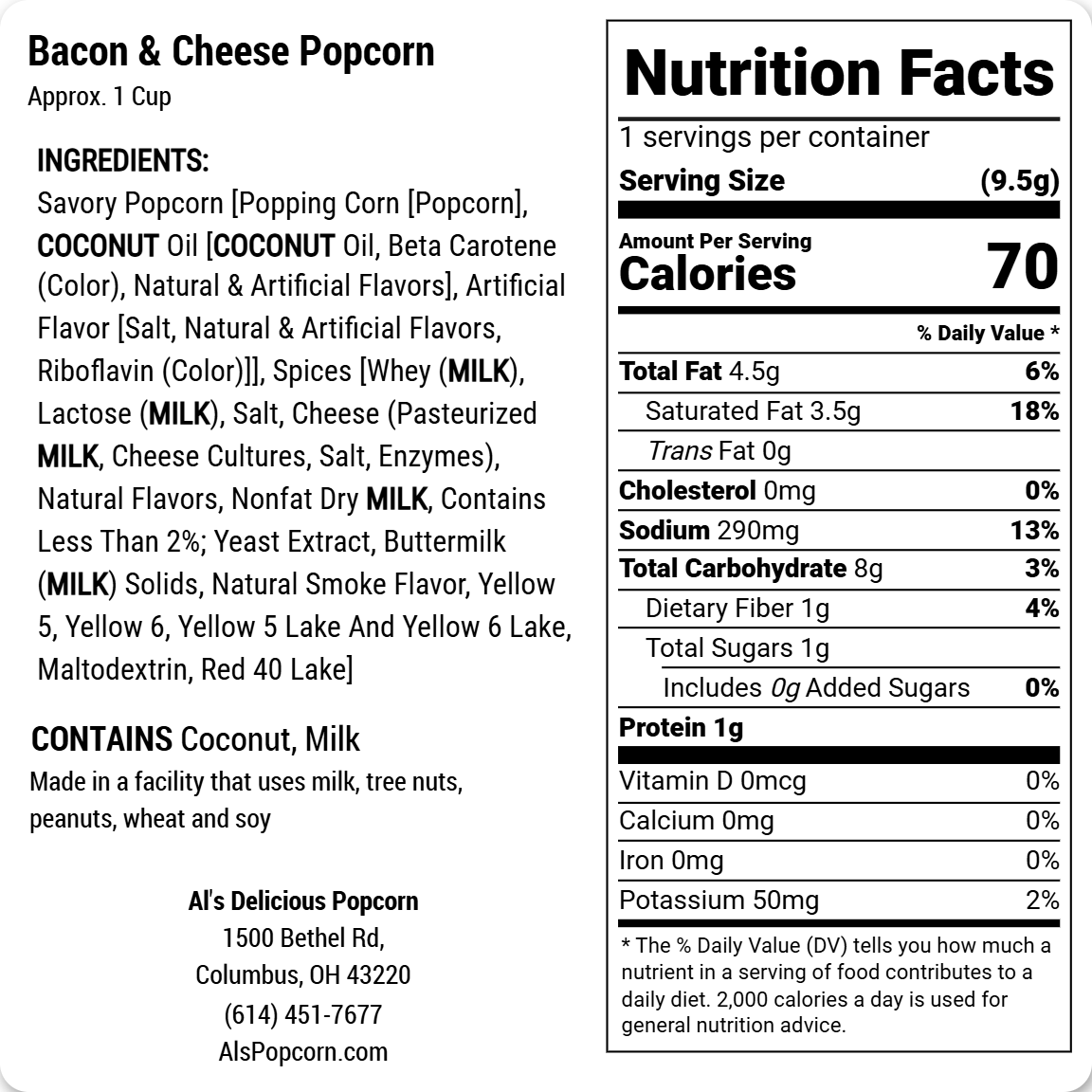 Bacon & Cheese Popcorn