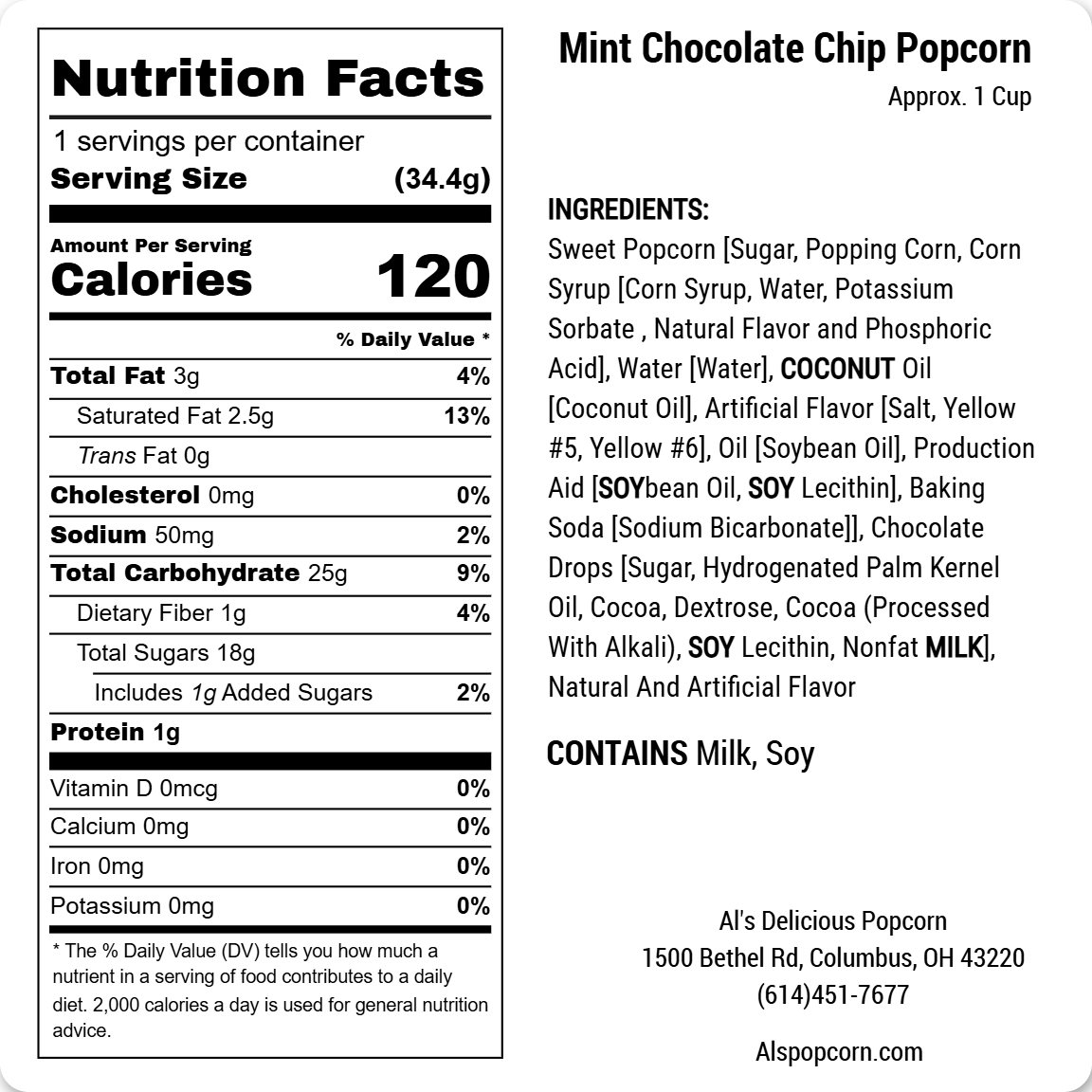 Mint Chocolate Chip Popcorn