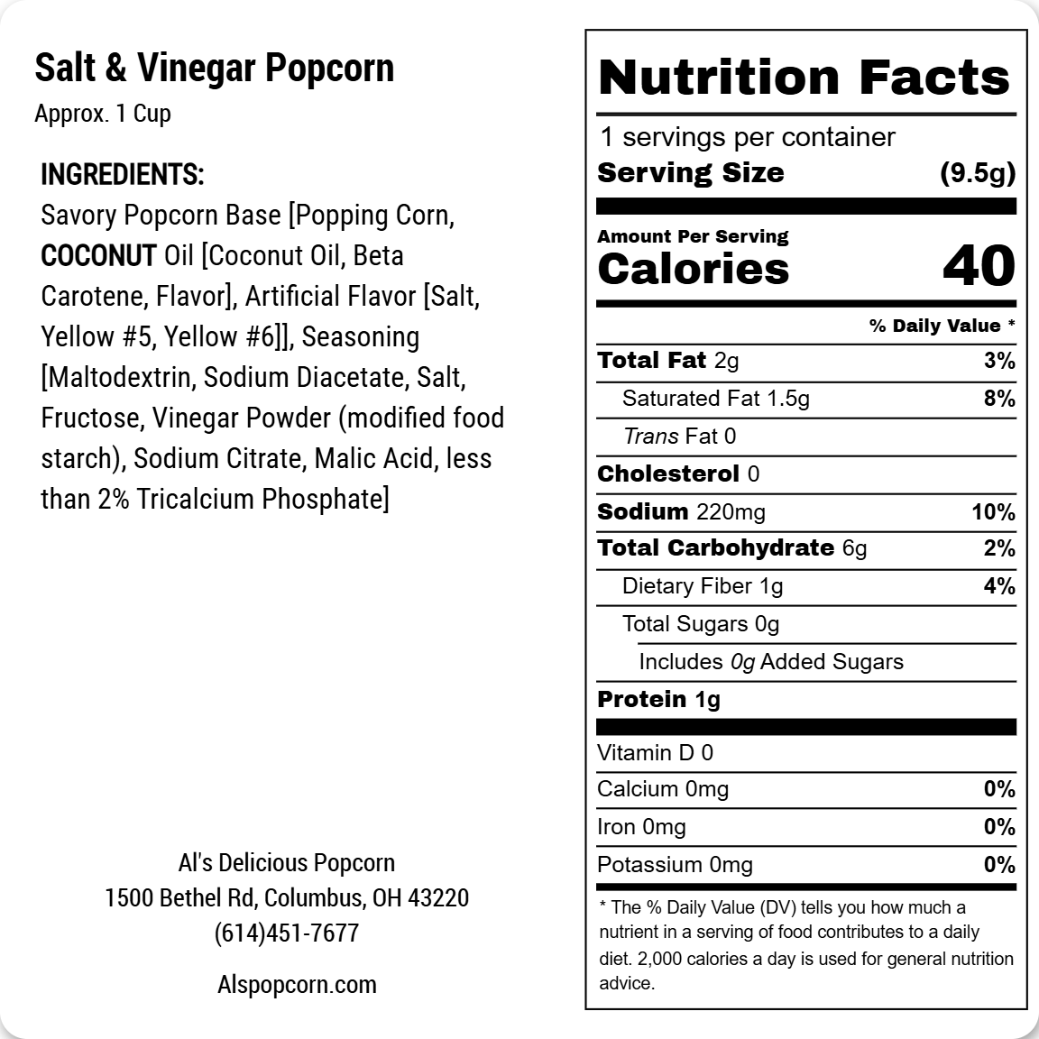 Salt & Vinegar Popcorn