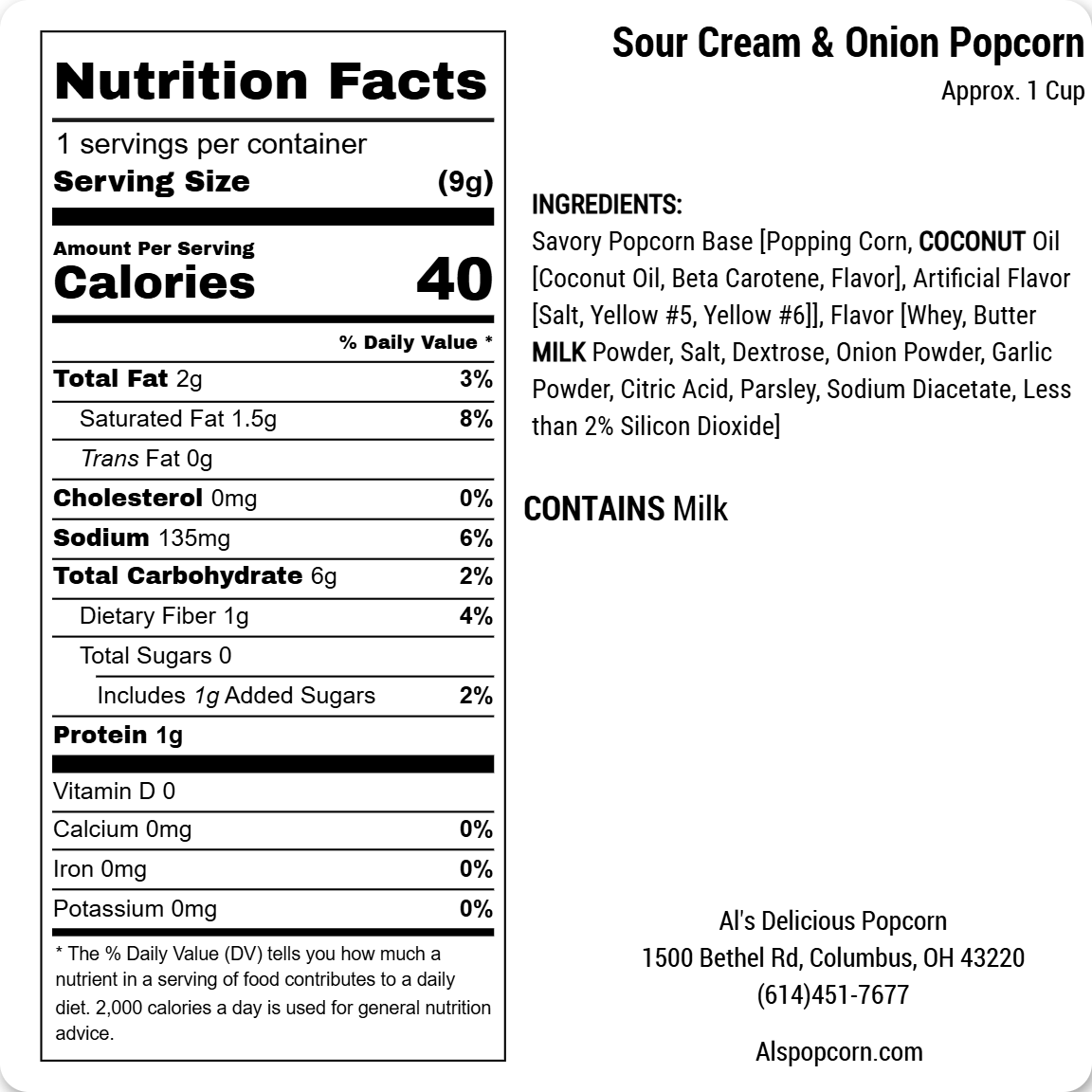 Sour Cream & Onion Popcorn