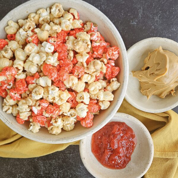 Peanut Butter & Strawberry Jelly Popcorn